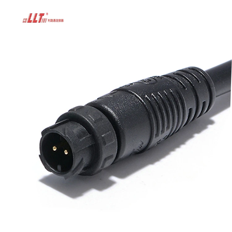 LLT Factory 2pin M12 Electrical Wire IP67 Waterproof Battery Cable Connector detail 5