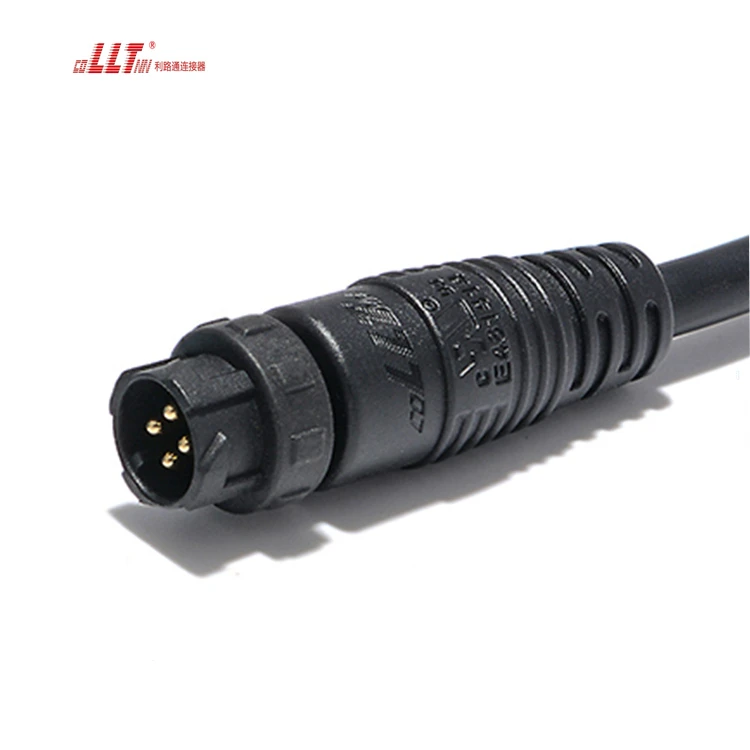 LLT M12 Electrical 4 Pin Ip68 Circular Automotive Quick Ruound Cable Connector detail 2