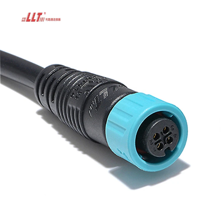 LLT M12 Electrical 4 Pin Ip68 Circular Automotive Quick Ruound Cable Connector detail 4