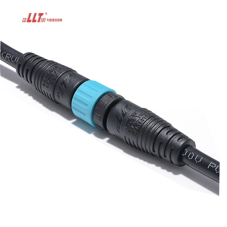 LLT M12 Electrical 4 Pin Ip68 Circular Automotive Quick Ruound Cable Connector detail 5