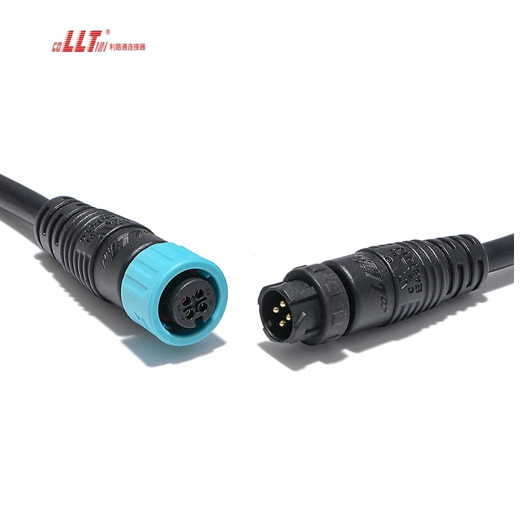 LLT M12 Electrical 4 Pin Ip68 Circular Automotive Quick Ruound Cable Connector detail 6