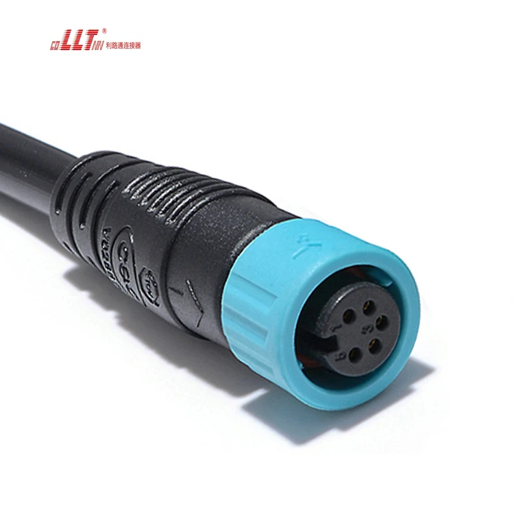 LLT 5pin Wire Connector M12 Network Cable Low Voltage Connector detail 5