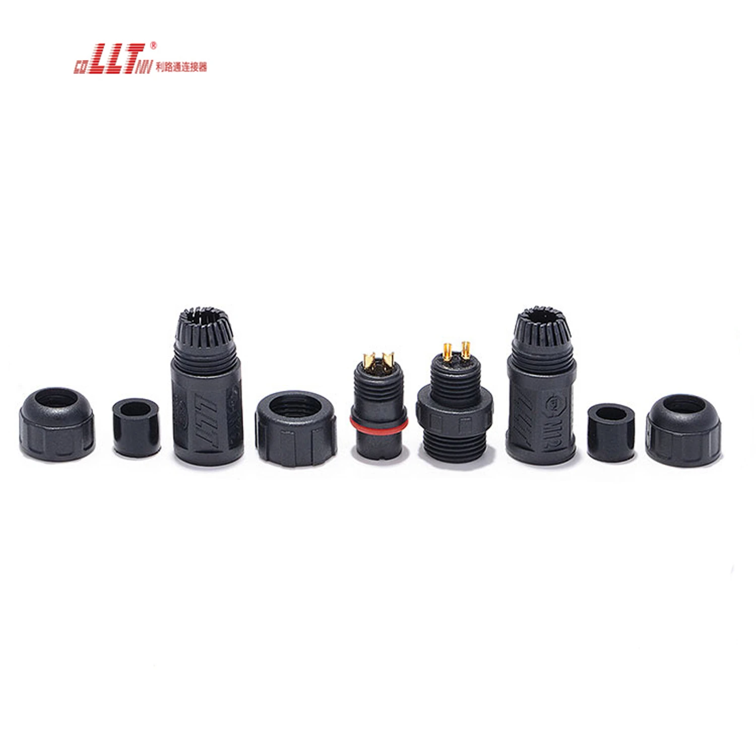 LLT Connector 2pin Male Female M12 Electrical Wire Ip68 Waterproof Power Assembly Connector detail 4