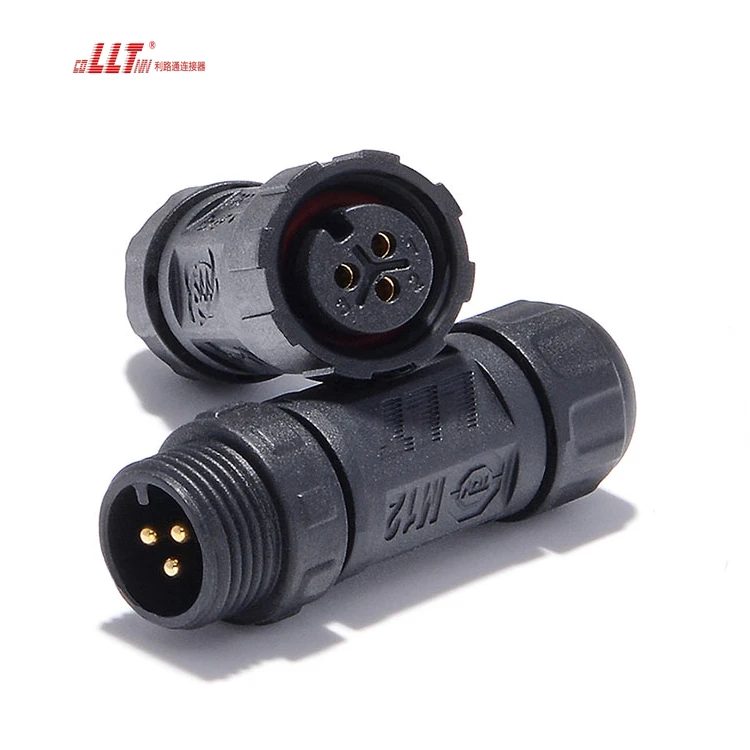 LLT Factory Mini Sensor 3pin M12 Thread Lock  IP68 Waterproof Solder Wire Video connector detail 3