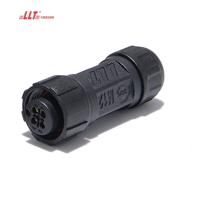 Lilutong 4 Pin IP68 Waterproof  M12 Electrical Wire Screw Sensor Connector detail 2