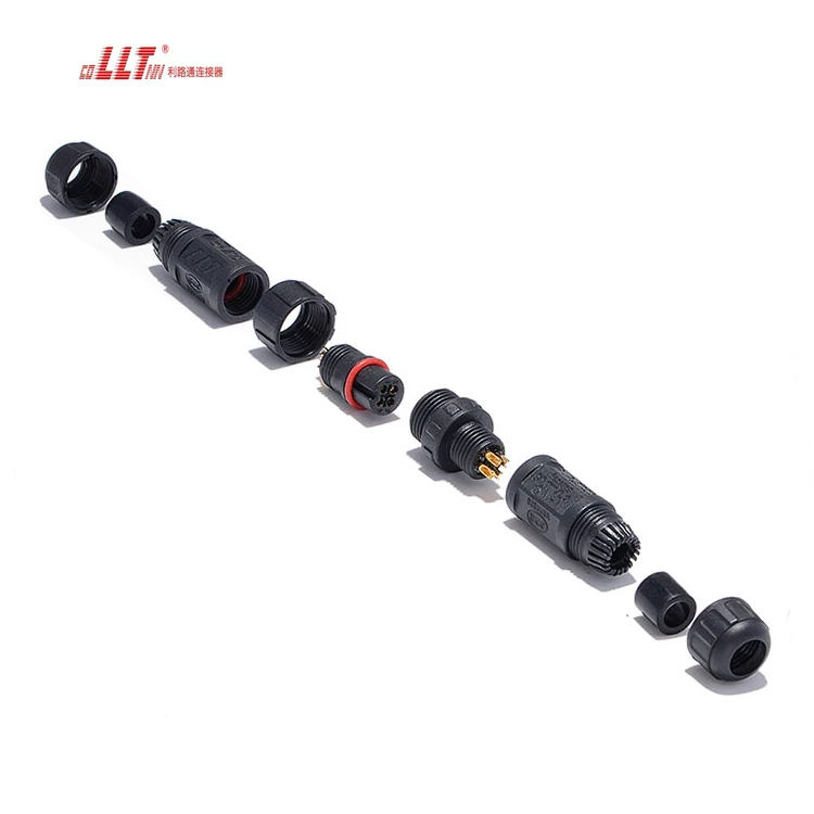 Lilutong 4 Pin IP68 Waterproof  M12 Electrical Wire Screw Sensor Connector detail 4