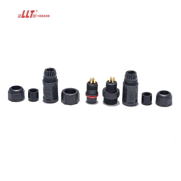 Lilutong 4 Pin IP68 Waterproof  M12 Electrical Wire Screw Sensor Connector detail 5