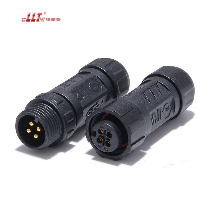 Lilutong 4 Pin IP68 Waterproof  M12 Electrical Wire Screw Sensor Connector detail 7