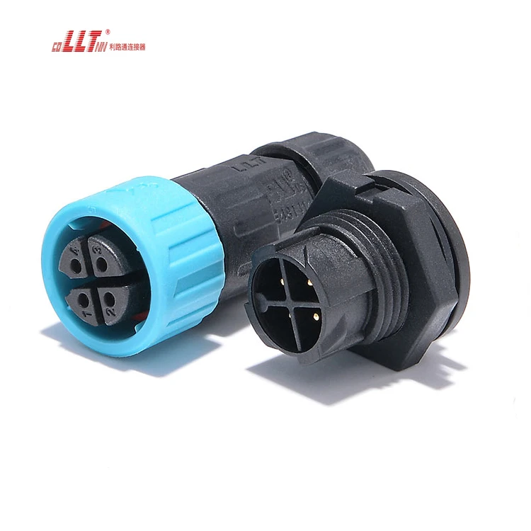 LLT M16 4pin Panel Mount IP67 IP68 Male to Female Board Waterproof Connector thumbnail