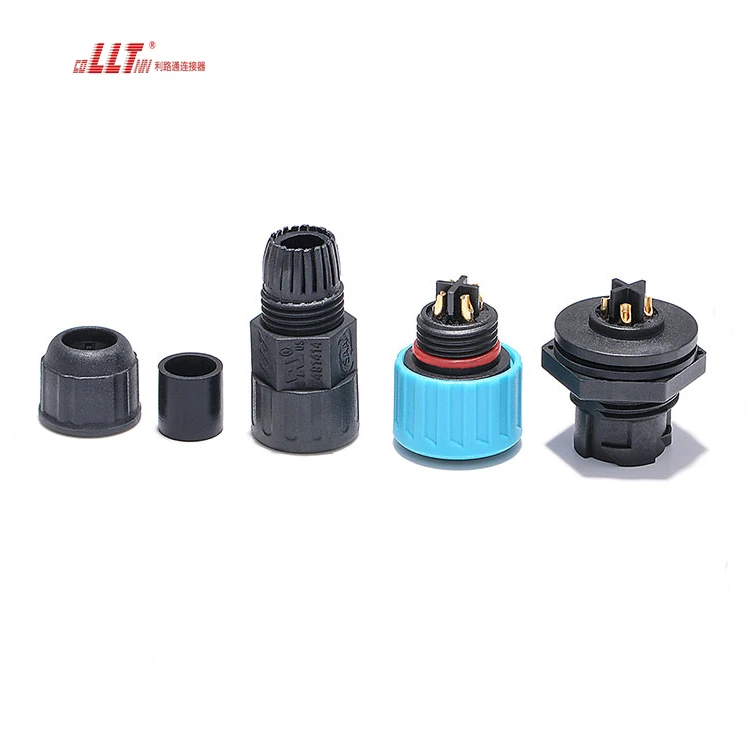 LLT M16 4pin Panel Mount IP67 IP68 Male to Female Board Waterproof Connector detail 3