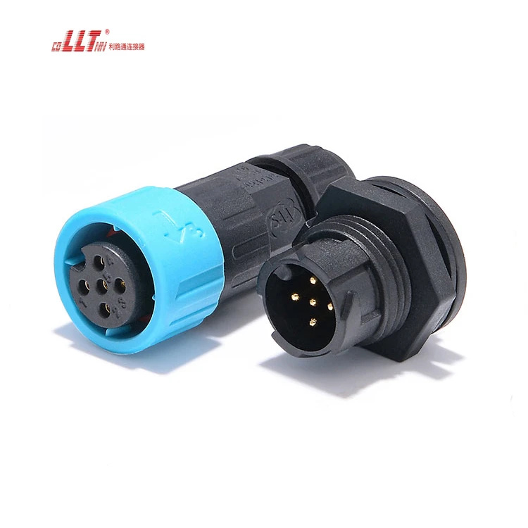 LLT 5pin M16 Circular Led IP68 Waterproof Panel Mount Wire Watertight Connector thumbnail