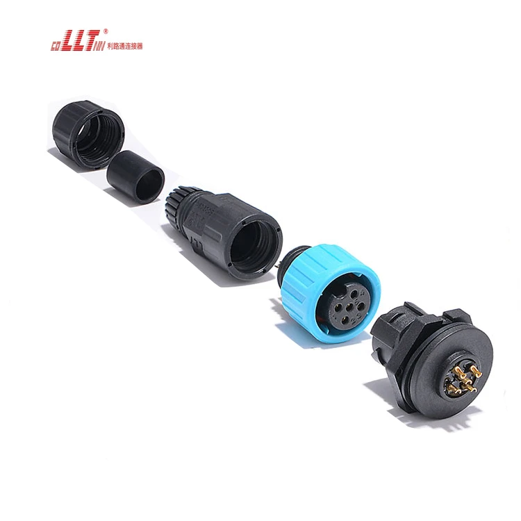 LLT 5pin M16 Circular Led IP68 Waterproof Panel Mount Wire Watertight Connector detail 4