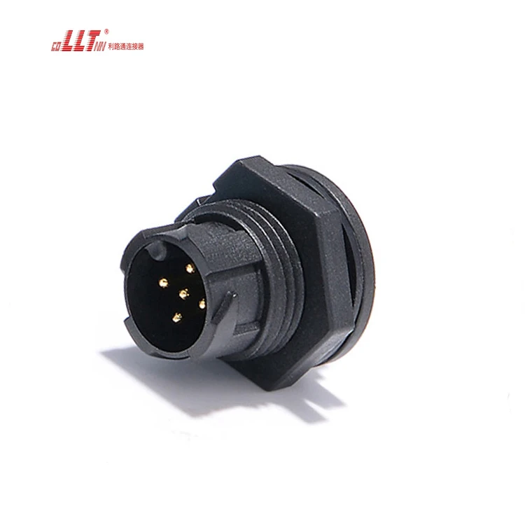 LLT 5pin M16 Circular Led IP68 Waterproof Panel Mount Wire Watertight Connector detail 5