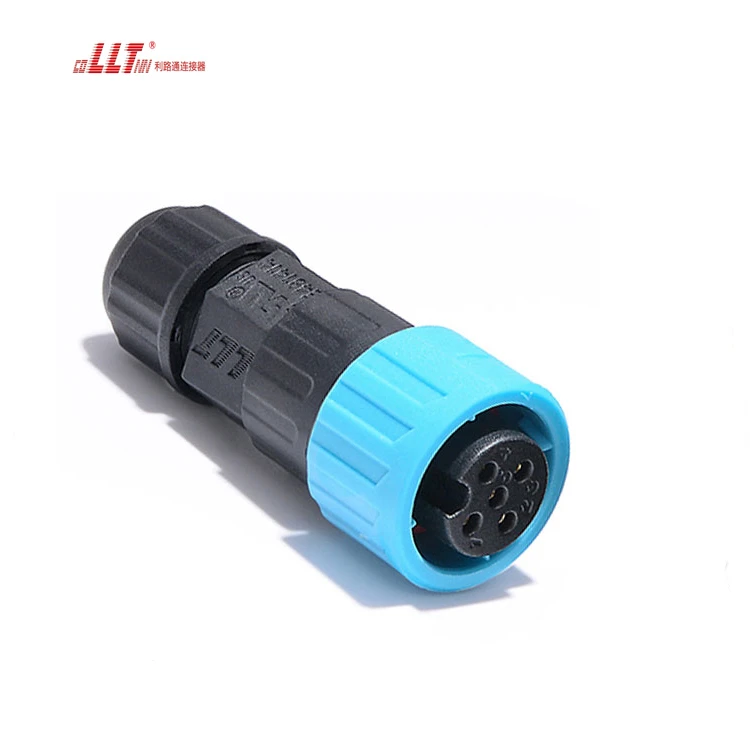 LLT 5pin M16 Circular Led IP68 Waterproof Panel Mount Wire Watertight Connector detail 6