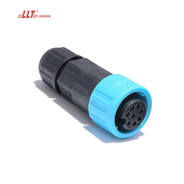 LLT 8pin M16 Assembly Automotive Plastic Rear Panel Mount Waterproof Connector Ip68 detail 5