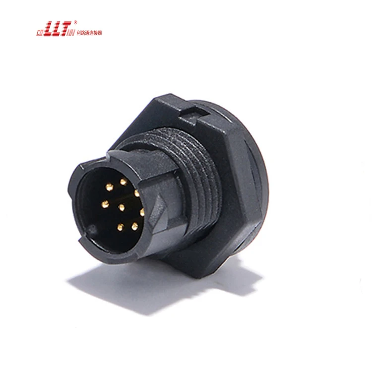LLT 8pin M16 Assembly Automotive Plastic Rear Panel Mount Waterproof Connector Ip68 detail 6