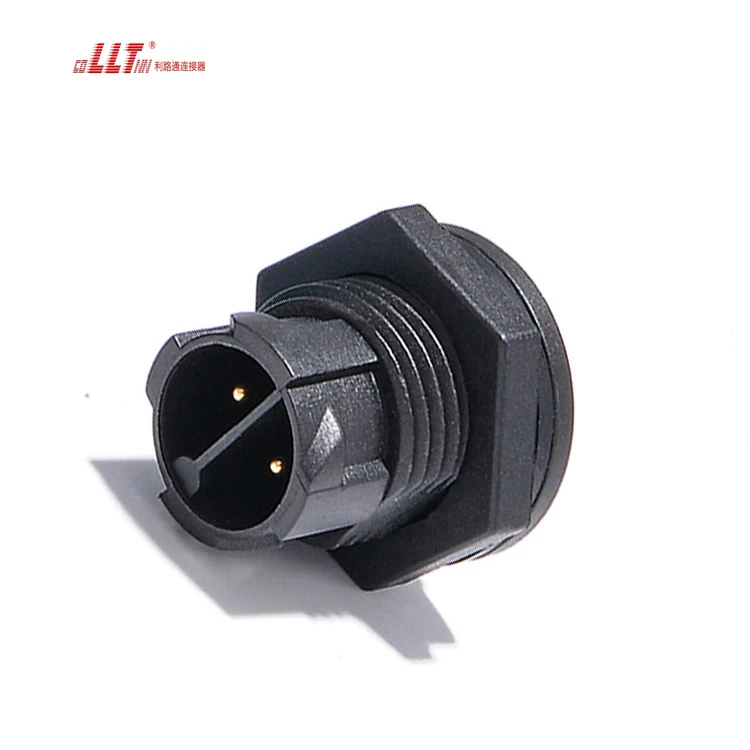 LLT Electrical IP68 Waterproof Power 2pin  M16 Push Lock Panel Mount Connector detail 6