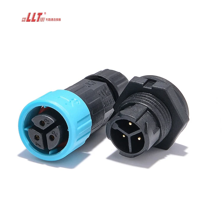3 Pin Electrical Panel M16 Female Male Terminal Automotive Panel Connectors thumbnail