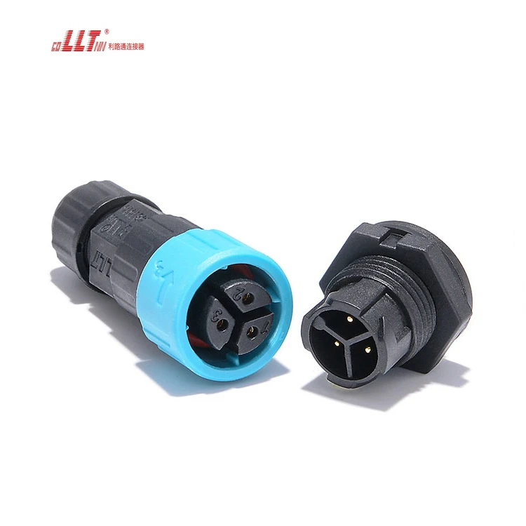 3 Pin Electrical Panel M16 Female Male Terminal Automotive Panel Connectors detail 2