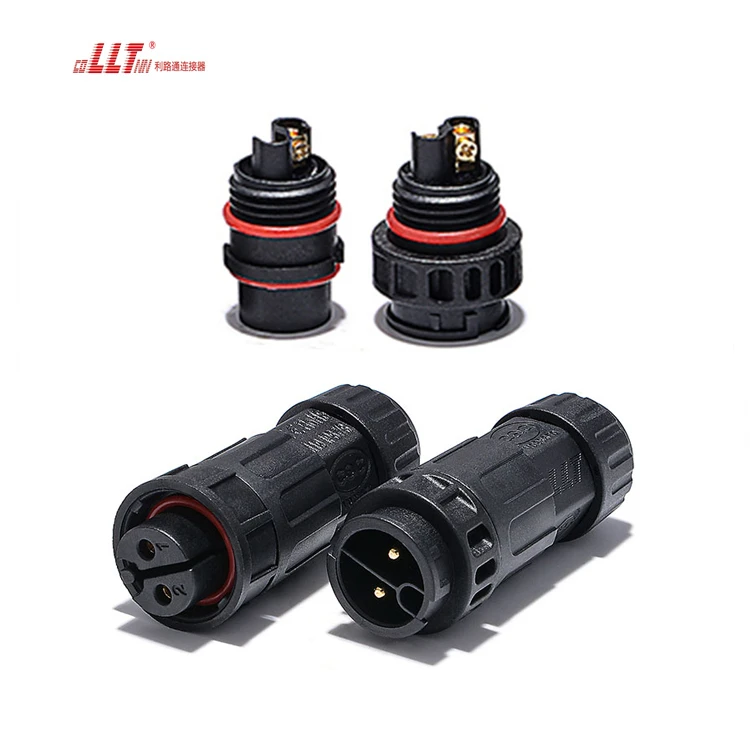 LLT M19 2pin bayonet lock screw wire waterproof connector thumbnail