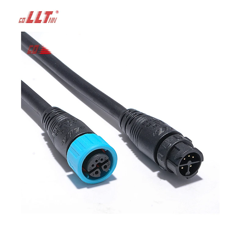 LLT M16 2+3 pin push lock waterproof cable connector