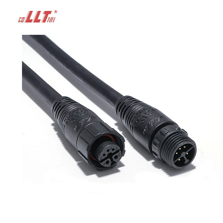 LLT M16 2+4 pin waterproof cable connector detail 2
