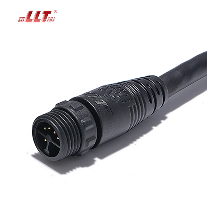 LLT M16 2+4 pin waterproof cable connector detail 4