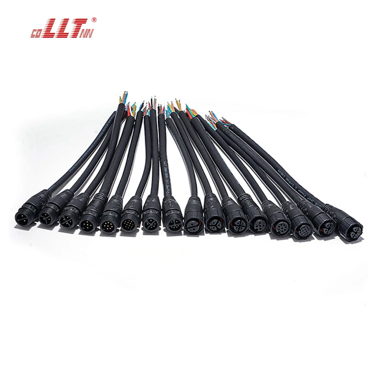 LLT M16 2+4 pin waterproof cable connector detail 6