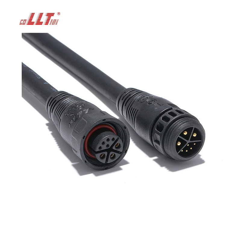 LLT Factory M19 3+4 pin thread lock waterproof cable connector