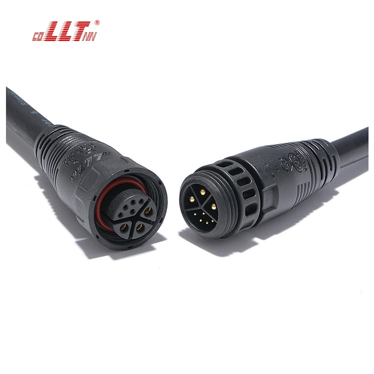 LLT Factory M19 3+4 pin thread lock waterproof cable connector detail 2