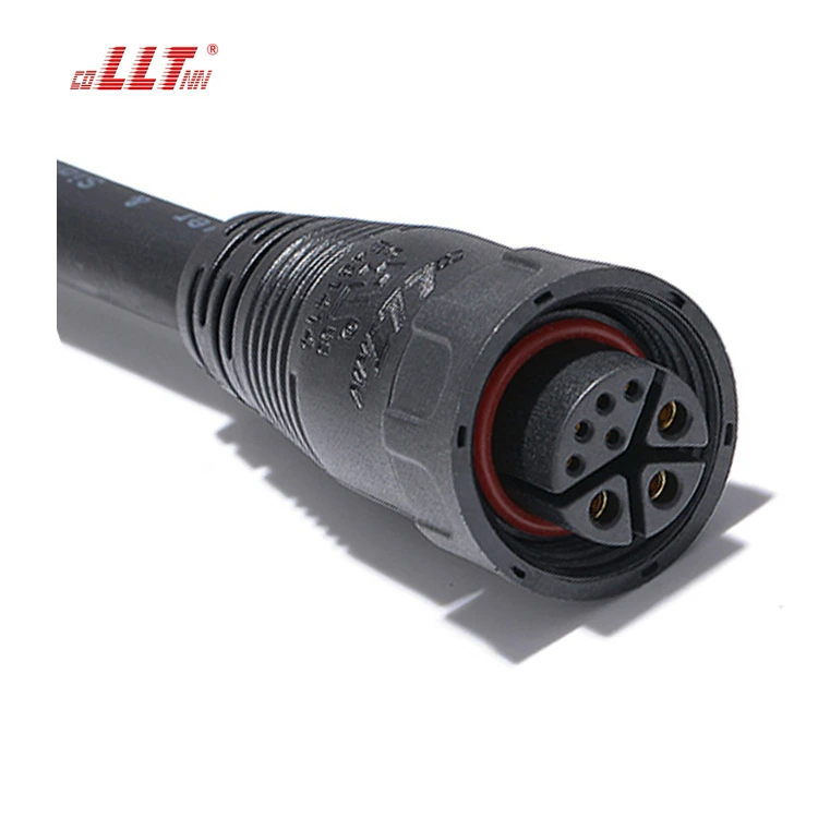 LLT Factory M19 3+4 pin thread lock waterproof cable connector detail 3