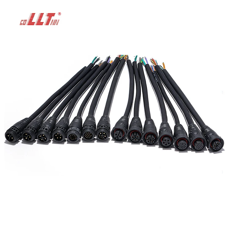 LLT Factory M19 3+4 pin thread lock waterproof cable connector detail 5
