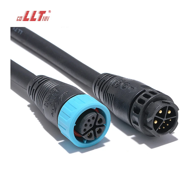 LLT M19 push lock 3+5 pin waterproof cable connector