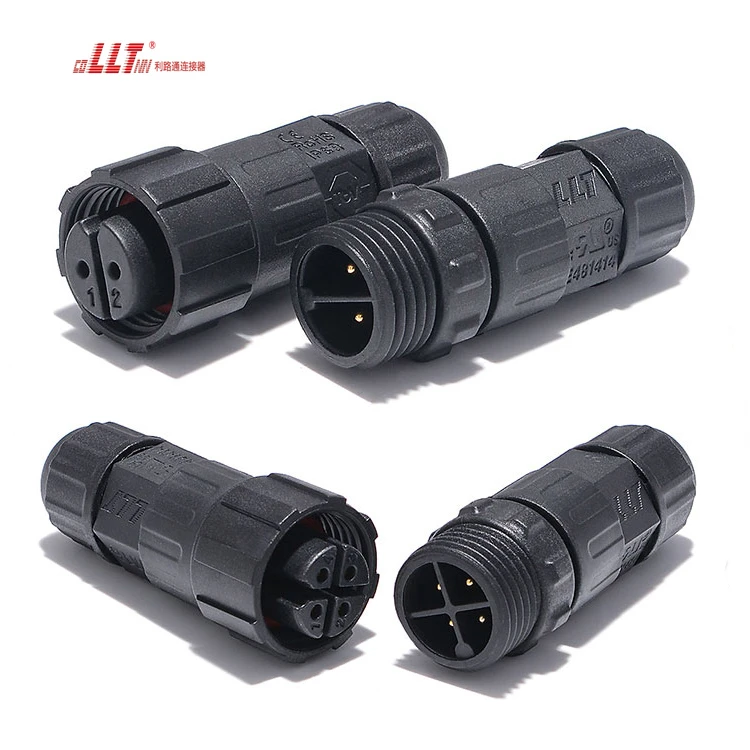 LLT 2pin M16 Male Female Electrical Wire IP687 Waterproof Connector thumbnail