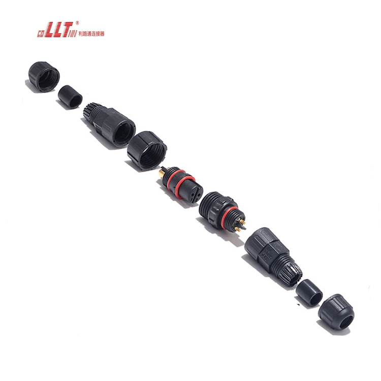 LLT 2pin M16 Male Female Electrical Wire IP687 Waterproof Connector detail 2