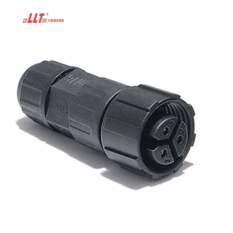 LLT M16 IP68 Wire to Wire Electrical Screw Led Light 3pin Waterproof Connector detail 4