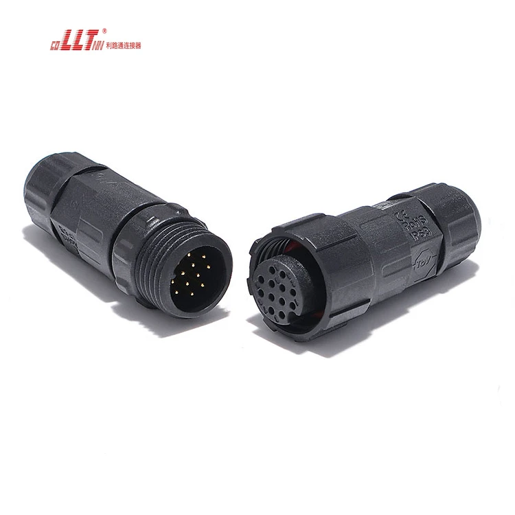 LLT M16 Multipin Connector 12pin 5A IP68 signal Data Plug Male Female Electrical Wire Connector detail 2