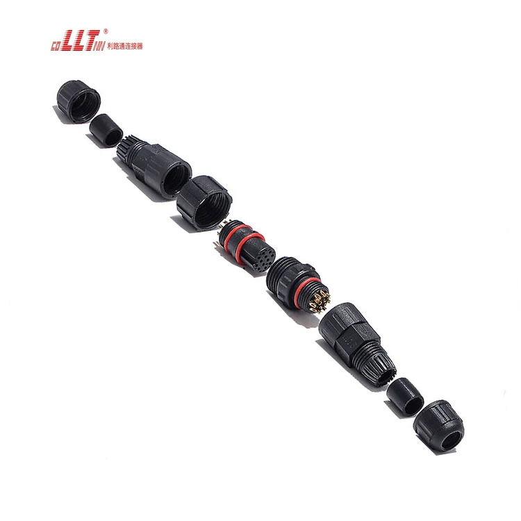 LLT M16 Multipin Connector 12pin 5A IP68 signal Data Plug Male Female Electrical Wire Connector detail 6
