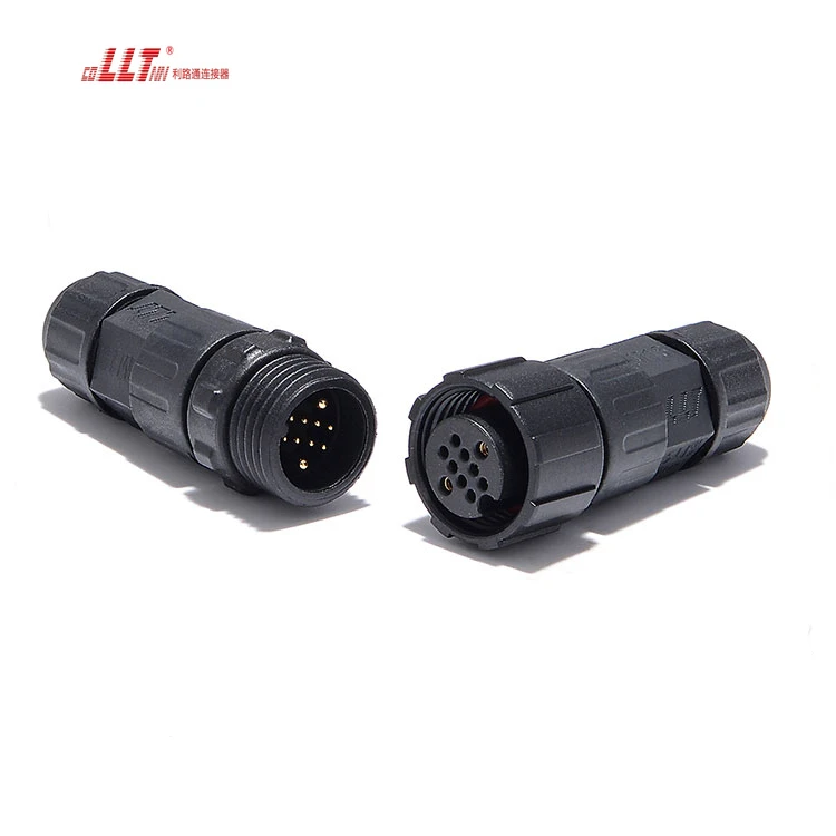 LLT M16 300V+60V 2+3 Pin IP68 Waterproof Electrical Wire Connector Nylon Male Female Waterproof Plug Cable Connector detail 2