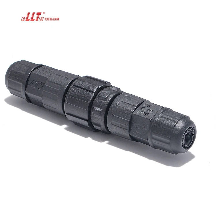LLT M16 300V+60V 2+3 Pin IP68 Waterproof Electrical Wire Connector Nylon Male Female Waterproof Plug Cable Connector detail 3