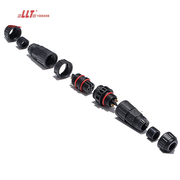 LLT Connector 2pin M19 IP68 Electrical Cable Waterproof Connector detail 2