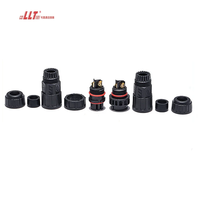 LLT Male Female M19 Plug IP68 Bayonet Lock Screw Wire Power 3pin Waterproof Connector detail 3