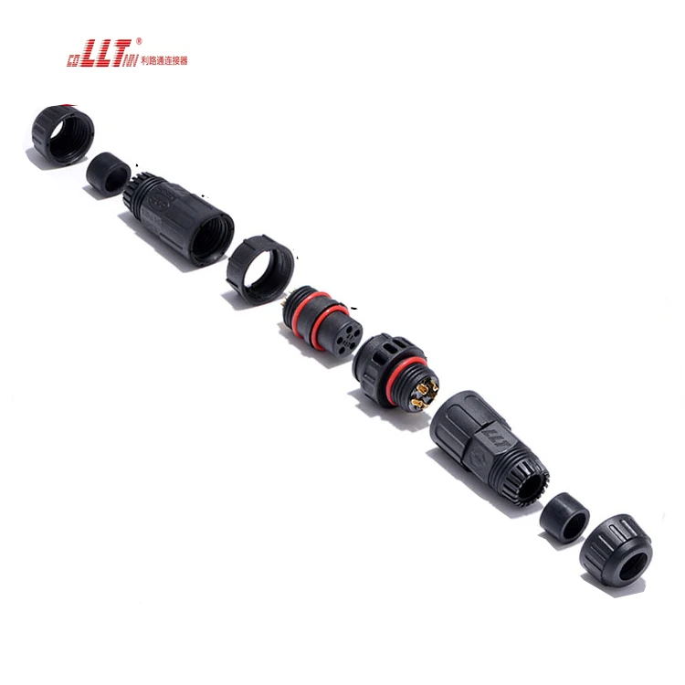 LLT Plastic Electrical 5pin M19 Bayonet Lock Wire IP68 Waterproof Power Connector detail 2
