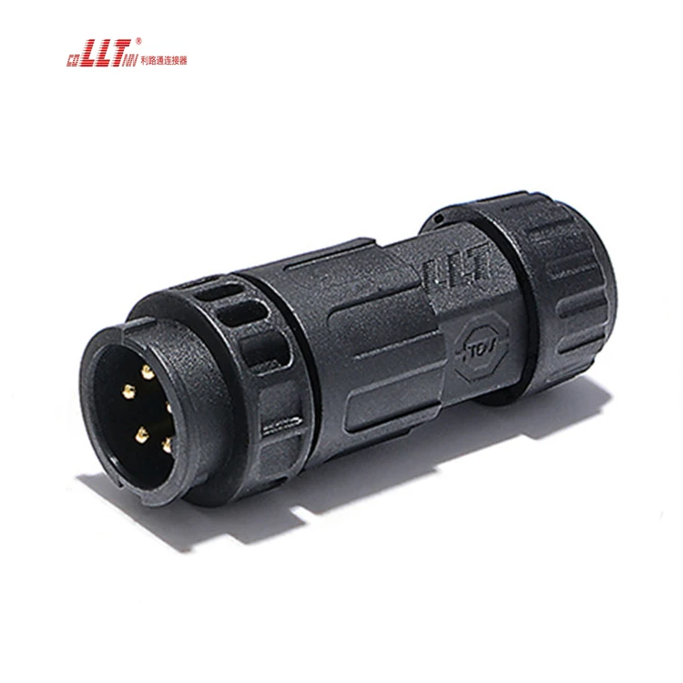 LLT Plastic Electrical 5pin M19 Bayonet Lock Wire IP68 Waterproof Power Connector detail 3