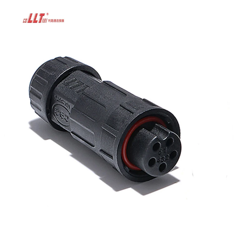 LLT Plastic Electrical 5pin M19 Bayonet Lock Wire IP68 Waterproof Power Connector detail 5