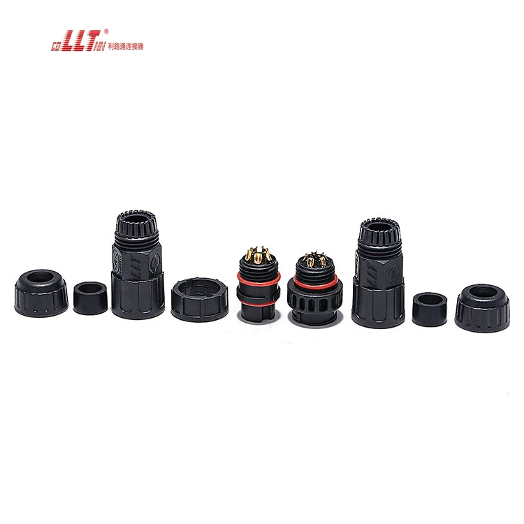 LLT Plastic Electrical 5pin M19 Bayonet Lock Wire IP68 Waterproof Power Connector detail 6