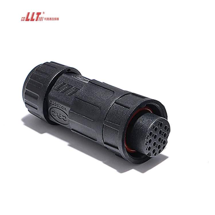 LLT 10pin M19 Male Female Electrical Wire IP68 Waterproof Data Connector detail 6