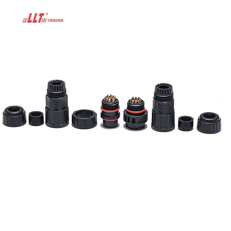 LLT Multi Pin 14pin Small Ampere Plastic IP68 Waterproof Electrical Cable for signal Transmission detail 3