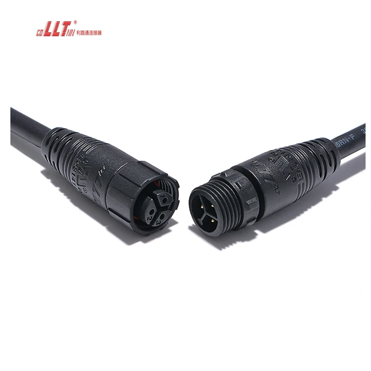 LLT Connector 3pin M16 Plastic PA66 Led Power Light Cable Connector detail 4