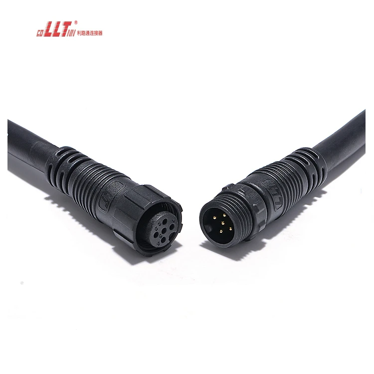 LLT 5pin M16 Aviation Extension Cable Joiner Ac Solar Inverter Connector detail 2